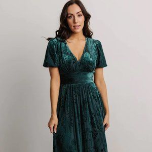 NWT | Baltic Born | Leslie Velvet Maxi Dress | Jade